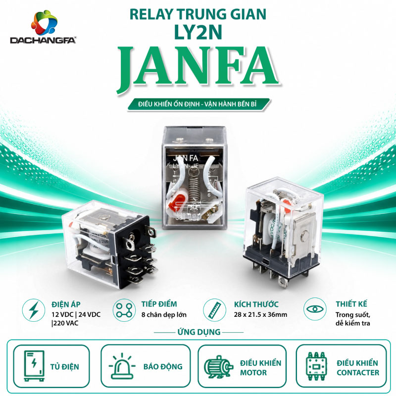 Relay Trung Gian - Relay Kiếng - LY2N - JANFA