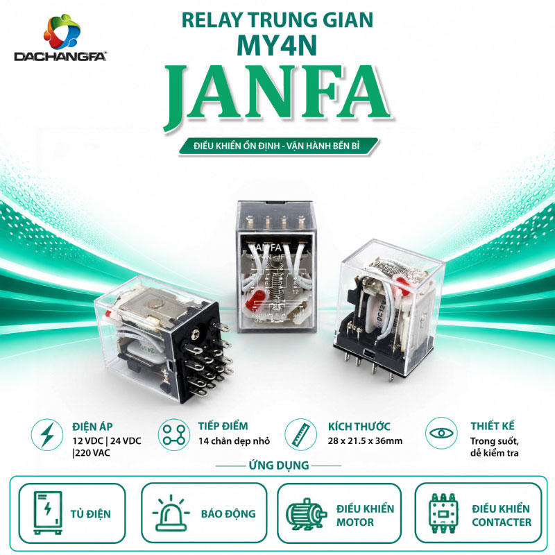 Relay Trung Gian - Relay Kiếng - MY4N - JANFA