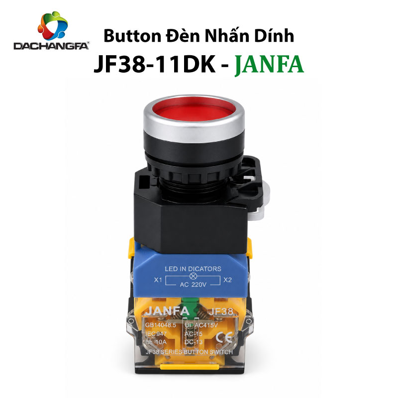 Button Đèn Nhấn Dính JF38-11DK - ø22 - JANFA