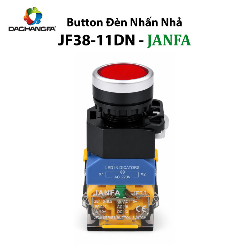 Button Đèn Nhấn Nhả JF38-11DN - ø22 - JANFA