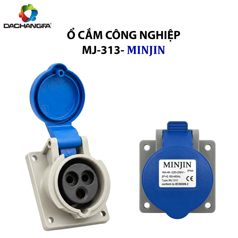 Ổ Âm Thẳng - MJ-313 - 3P-16A-6h ( 2P+E /250V ) - MINJIN