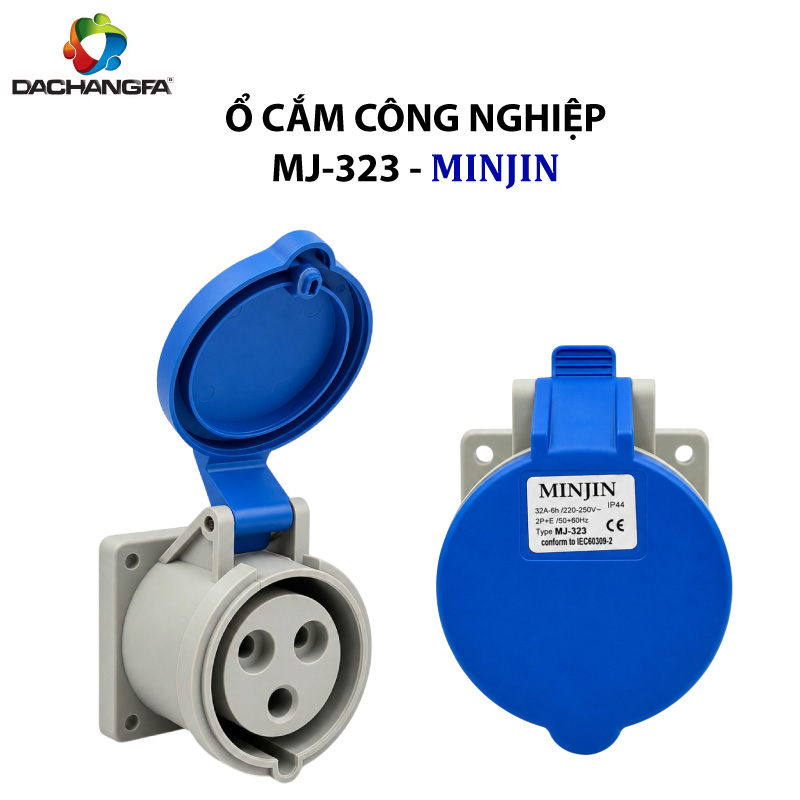 Ổ Âm thẳng - MJ-323 - 3P-32A-6h ( 2P+E /250V ) - MINJIN