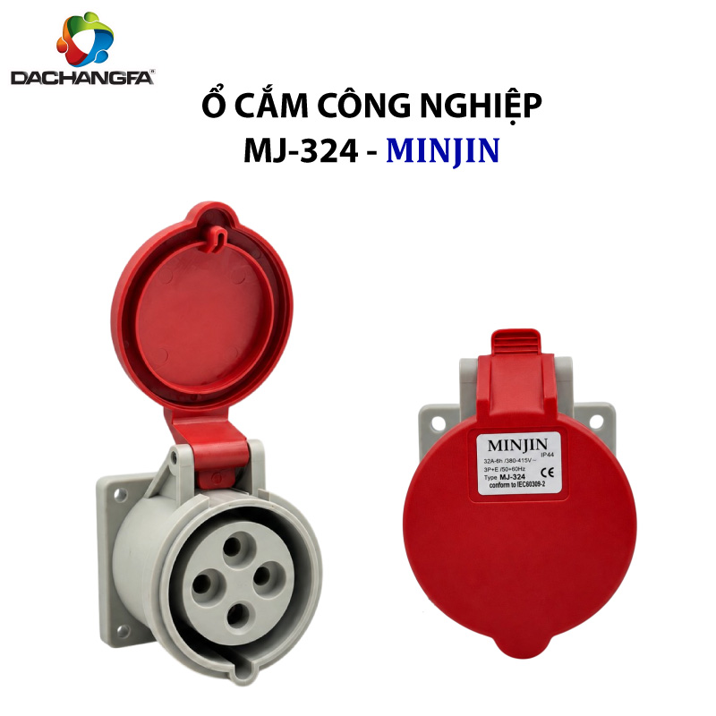Ổ Âm Thẳng - MJ-324 - 4P-32A-6h ( 3P+E /415V ) - MINJIN