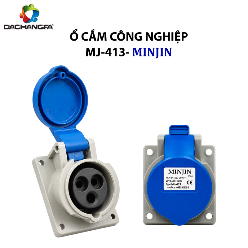 Ổ Âm Nghiêng - MJ-413 - 3P-16A-6h ( 2P+E /250V ) - MINJIN