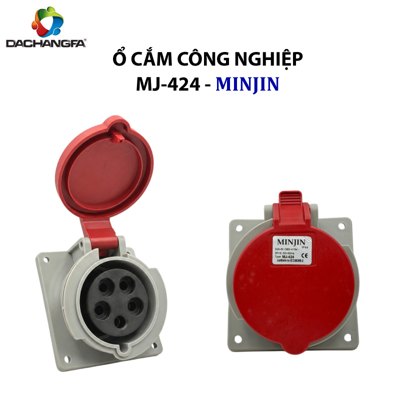 Ổ Âm Nghiêng - MJ-424 - 4P-32A-6h ( 3P+E /415V ) - MINJIN