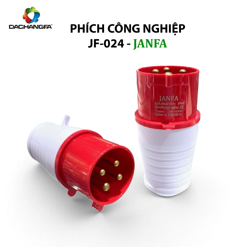 Phích Cắm Công Nghiệp - JF-024 - 4P-32A-6h ( 3P+E /415V ) - JANFA