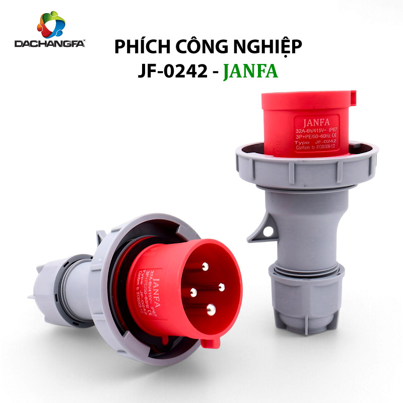 Phích Cắm Công Nghiệp - JF-0242 - 4P-32A-6h ( 3P+E /415V ) - JANFA