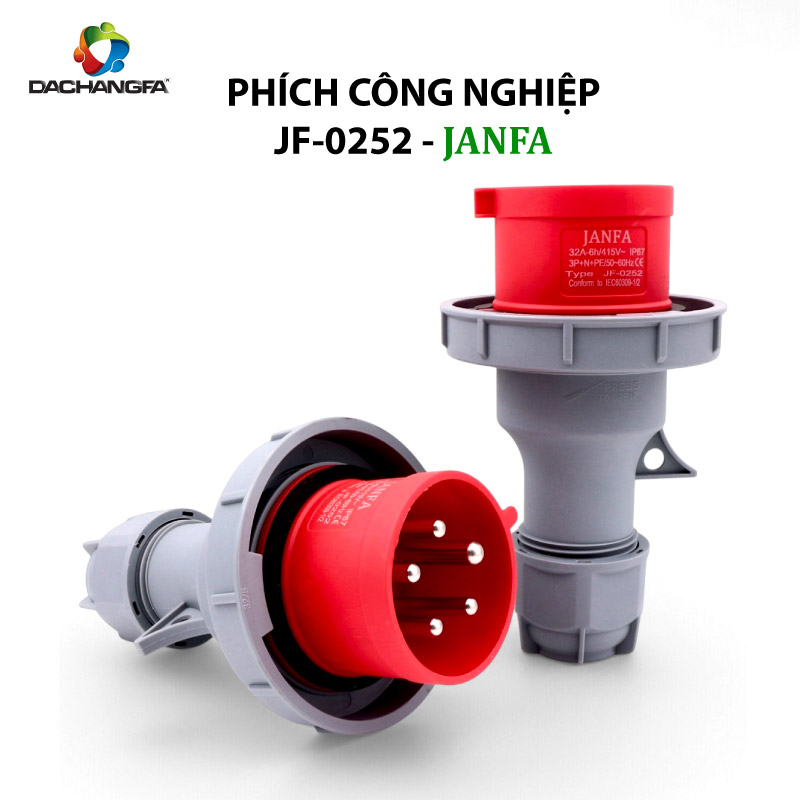 Phích Cắm Công Nghiệp - JF-0252 - 5P-32A-6h ( 3P+N+E /415V ) - JANFA