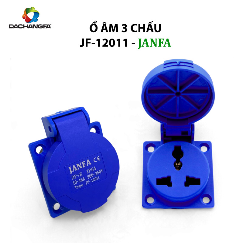Ổ Âm 3 Chấu - JF-12011 - 3P-10A ( 2P+E /250V ) - JANFA