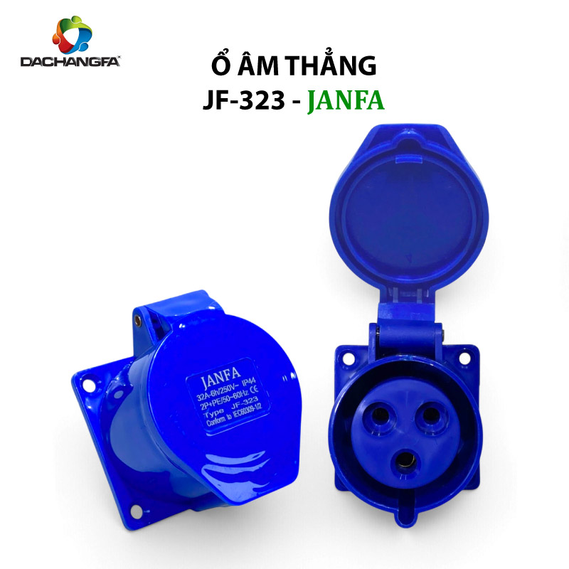 Ổ Âm Thẳng - JF-323 - 3P-32A-6h ( 2P+E /250V ) - JANFA