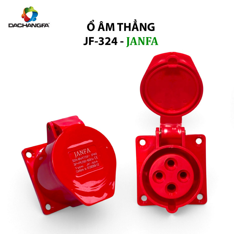 Ổ Âm Thẳng - JF-324 - 4P-32A-6h ( 3P+E /415V ) - JANFA