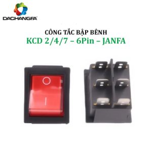 Công Tắc Đèn - Công Tắc Bập Bênh - KCD2/4/7 - 6Pin - JANFA