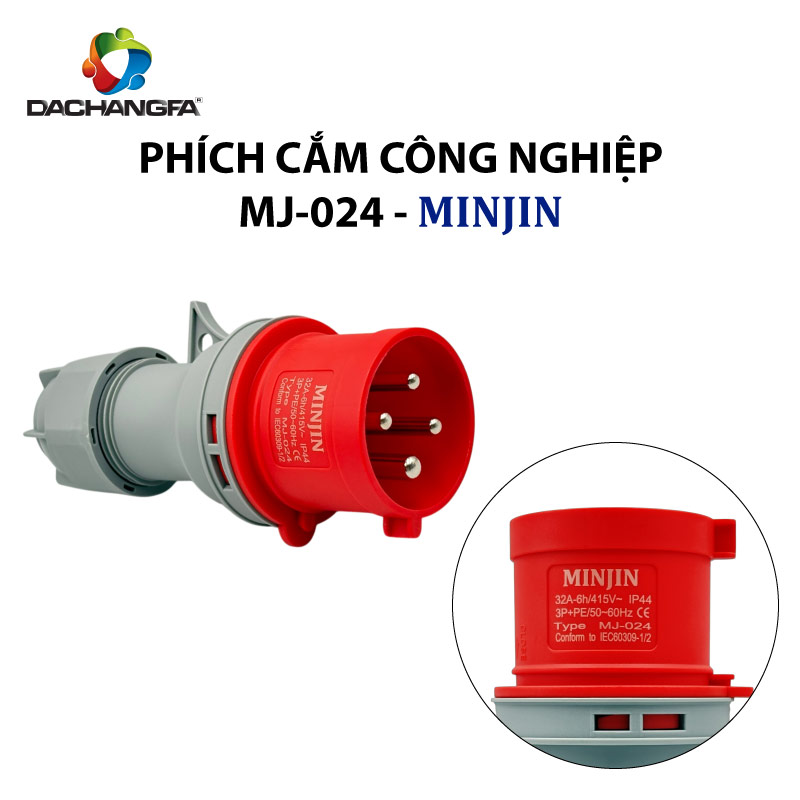 Phích Cắm Công Nghiệp - MJ-024 4P-32A-6h (3P+E /415V ) - MINJIN
