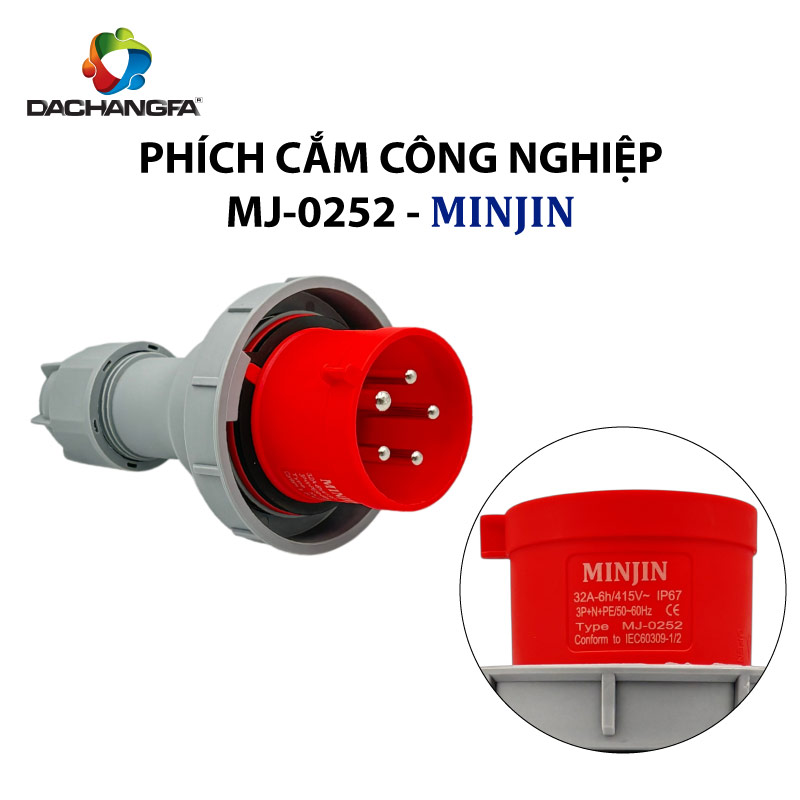 Phích Cắm Công Nghiệp - MJ-0252 - 5P-32A-6h (3P+N+E /415V ) - MINJIN
