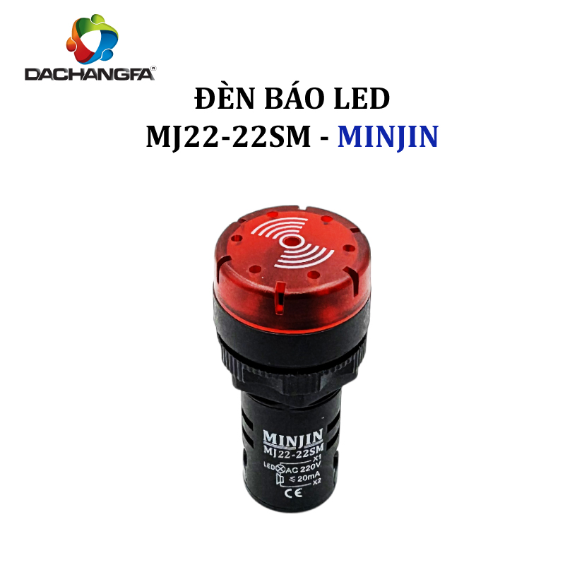 Đèn báo led có còi Phi 22 MJ22-22SM - MINJIN