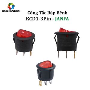 Công Tắc Đèn - Công Tắc Bập Bênh - KCD1 - 3Pin - JANFA