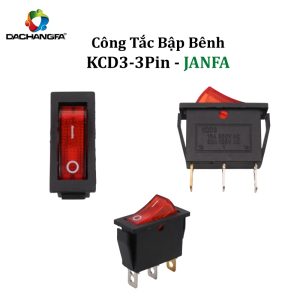 Công Tắc Đèn - Công Tắc Bập Bênh - KCD3 - 3Pin - JANFA