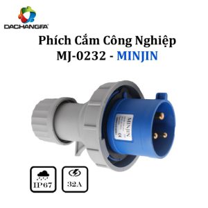 Phích Cắm Công Nghiệp - MJ-0232 - 3P-32A-6h ( 2P+E /250V ) - MINJIN