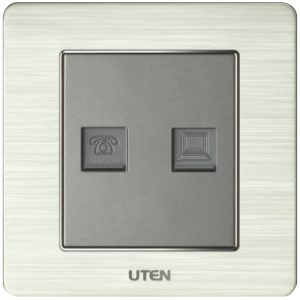 Ổ cắm mạng và điện thoại vuông Series V6.0-TELPC - UTEN