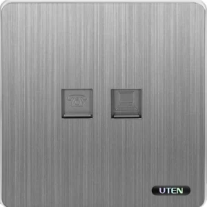 Bộ ổ cắm điện thoại và mạng vuông Series S300G-TELPC - UTEN