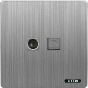 Bộ ổ cắm tivi và điện thoại vuông Series S300G-TVTEL - UTEN