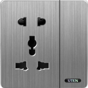 Bộ công tắc 1 chiều và ổ cắm 5 chấu vuông Series S300GK12Z12Z13/N - UTEN