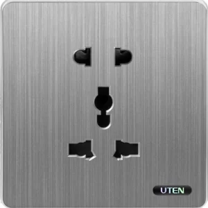 Bộ ổ cắm 2 chấu và 3 chấu vuông Series S300GZ12Z13/N - UTEN