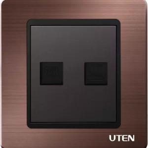 Ổ cắm điện thoại và mạng vuông Series A5G-TELPC- UTEN