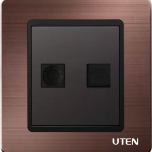 Ổ cắm Tivi và điện thoại vuông Series A5G-TVTEL - UTEN