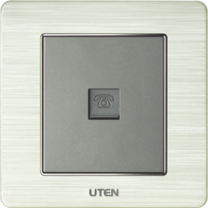 Bộ ổ cắm điện thoại đơn và đôi vuông Series V6.0G-1TEL - V6.0G-2TEL - UTEN