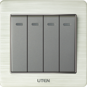 Bộ bốn công tắc 1 chiều và 2 chiều vuông Series V6.0GK41 - V6.0GK42 - UTEN