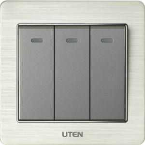 Bộ ba công tắc 1 chiều và 2 chiều vuông Series V6.0GK31 - V6.0GK32 - UTEN