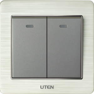 Bộ hai công tắc 1 chiều và 2 chiều vuông Series V6.0GK21 - V6.0GK22 - UTEN
