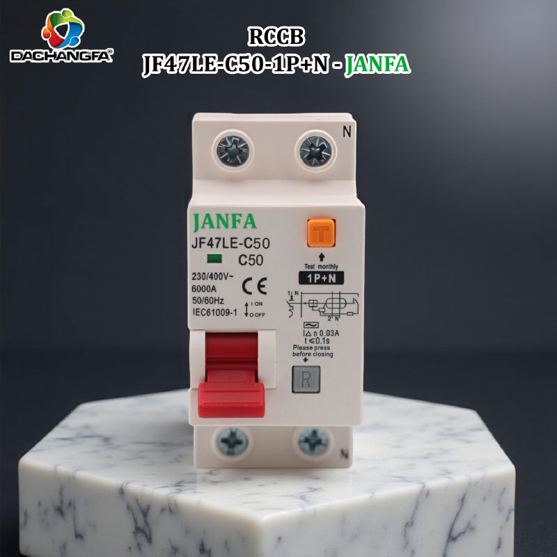 RCCB - CẦU DAO CHỐNG DÒNG RÒ - JF47LE-C50 1P+N - JANFA