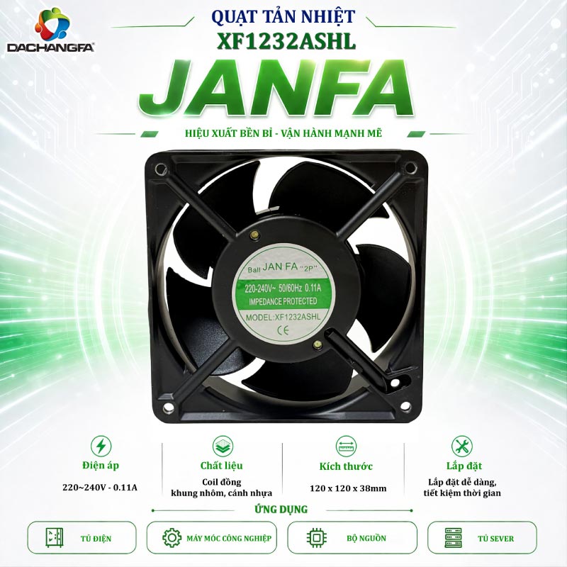 Quạt Tản Nhiệt - 1 Tấc 2 - XF1232ASHL - JANFA