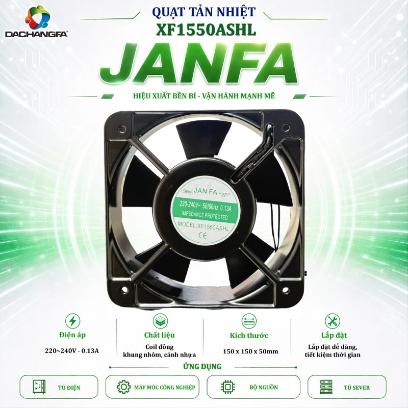 Quạt Tản Nhiệt - 1 Tấc 5 - XF1550ASHL - JANFA