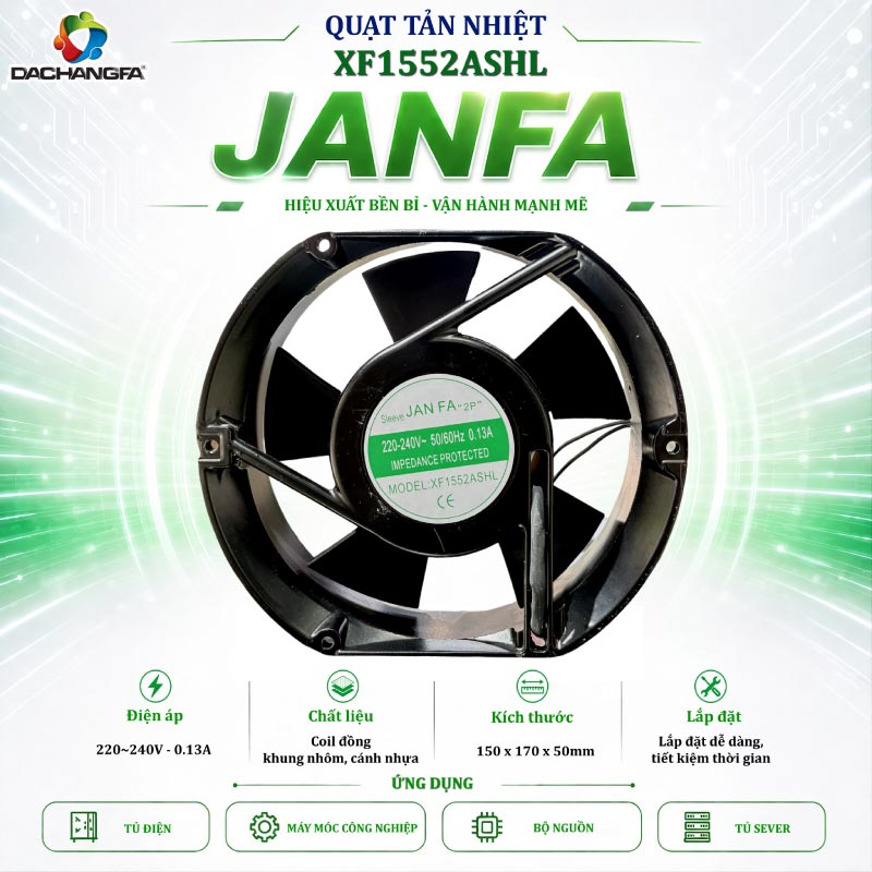 Quạt Tản Nhiệt - 1 Tấc 6 - XF1552ASHL - JANFA