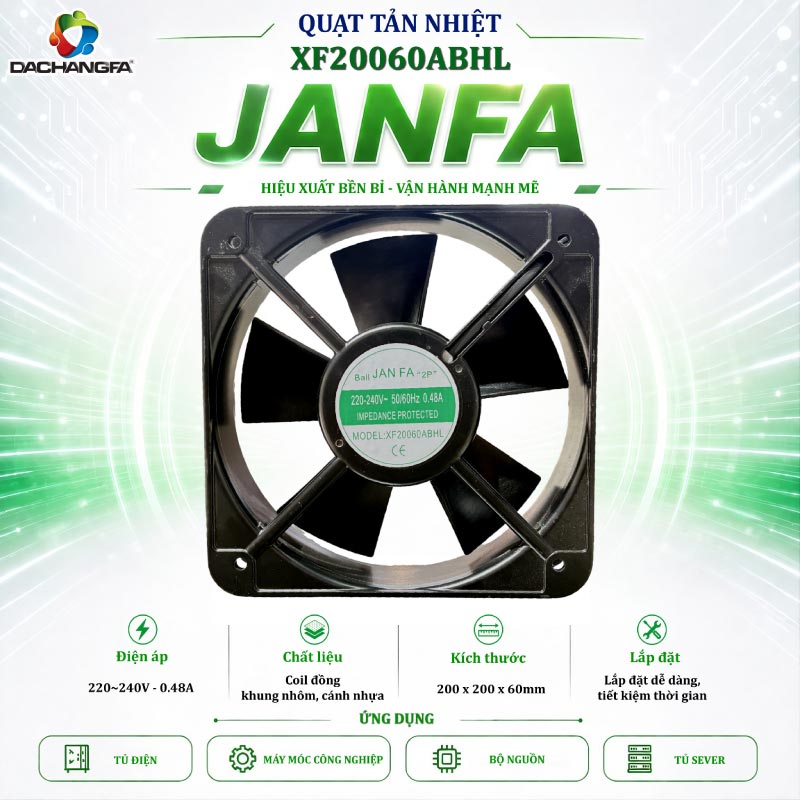 Quạt Tản Nhiệt - 2 Tấc - XF20060ABHL - JANFA