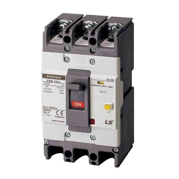 Cầu dao điện ELCB 3P loại khối chống rò điện - EBN103c - LS