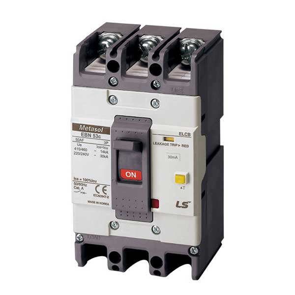 Cầu dao điện ELCB 3P loại khối chống rò điện - EBN53c - LS