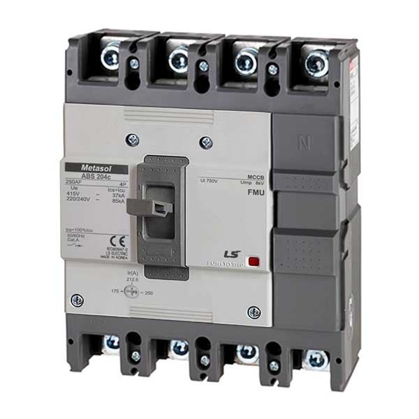 MCCB 4P loại khối chỉnh dòng - ABS204c FMU - LS