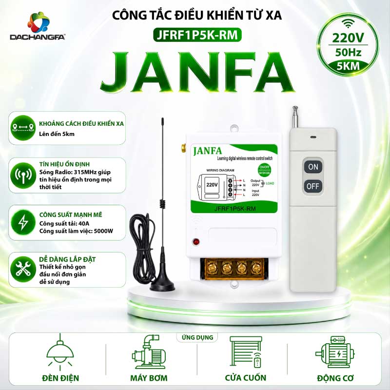 Công Tắc Điều Khiển Từ Xa JFRF1P5K-RM - JANFA