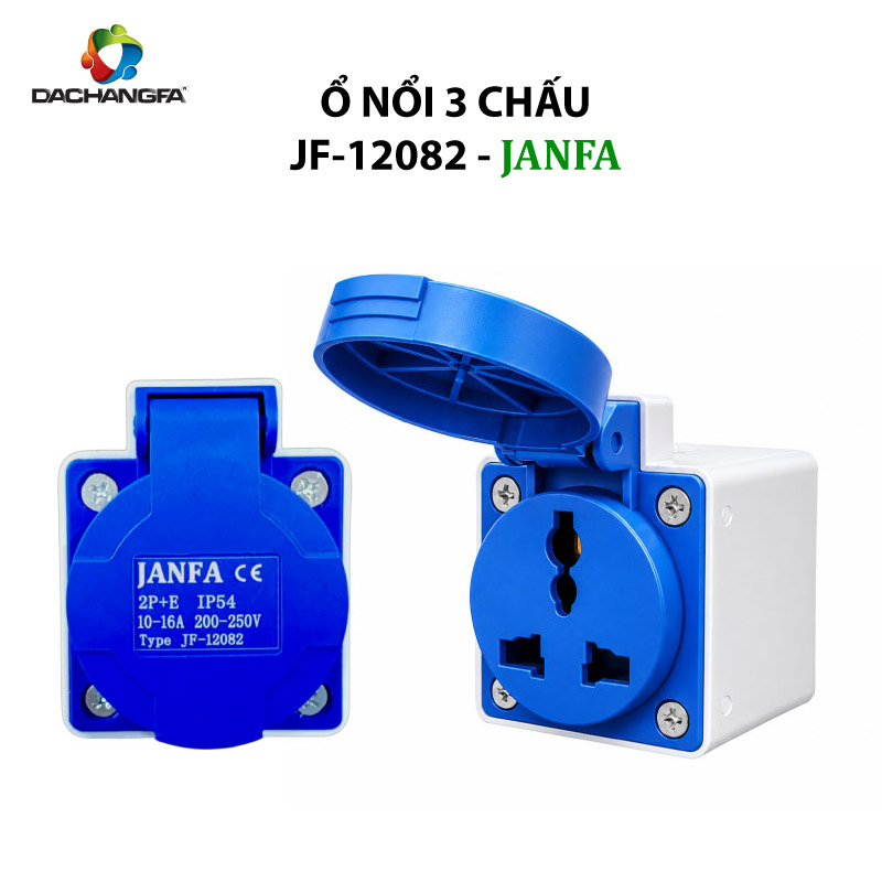 Ổ Nổi 3 Chấu - JF-12082 - 3P-16A ( 2P+E /250V ) - JANFA