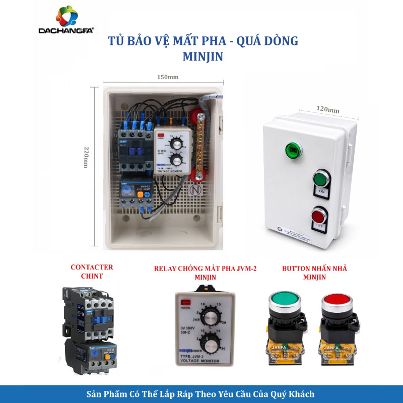 Tủ Bảo Vệ Mất Pha - Quá Dòng - MINJIN