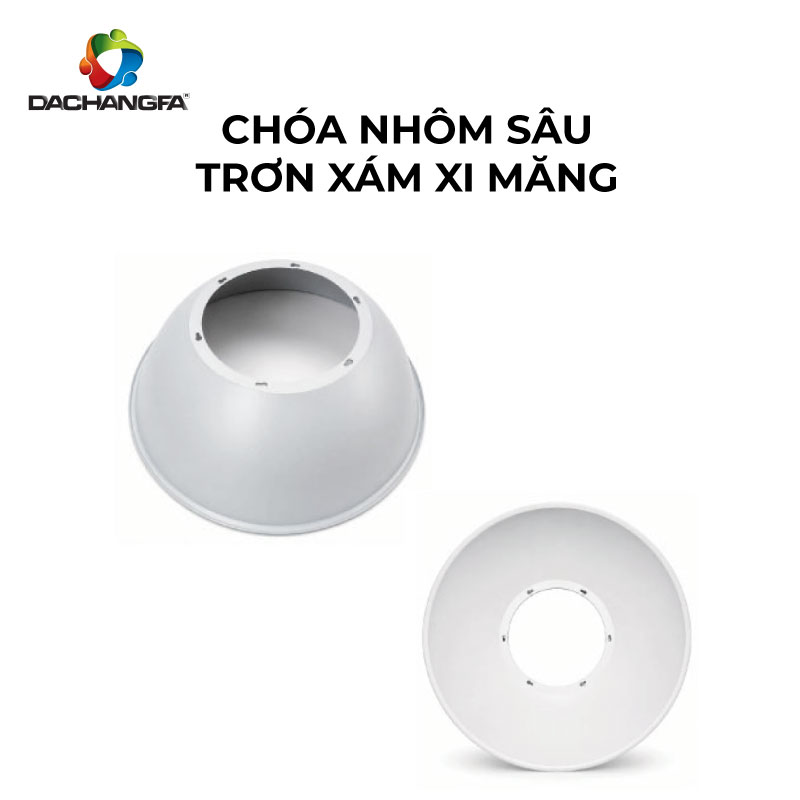 CHÓA NHÔM SÂU TRƠN XÁM XI MĂNG